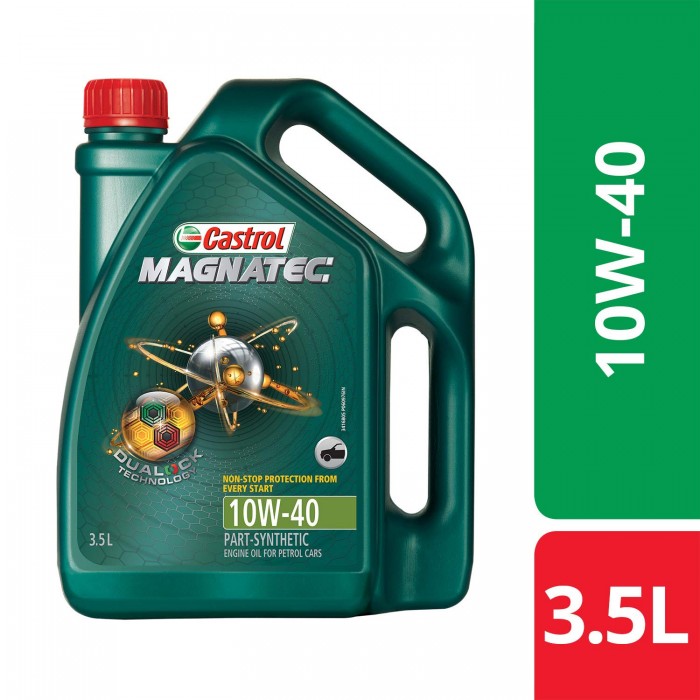 Castrol MAGNATEC 10W-40 API SN Part-Synthetic Engine Oil for Petrol Cars (3.5 L) (3382515)